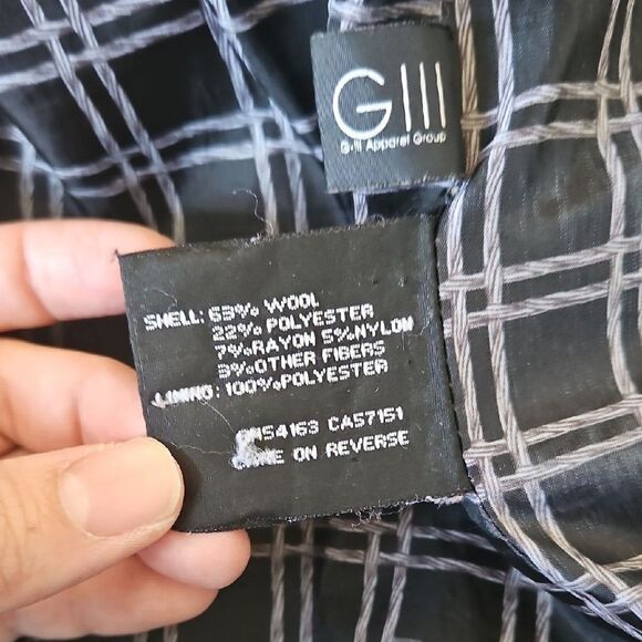 Kenneth Cole Size 4 New York Double-Breasted Wool Blend Black Pea Coat - Picture 5 of 12